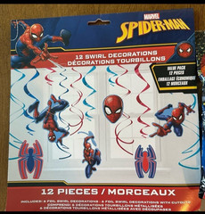 SPIDERMAN BIRTHDAY PARTY BUNDLE NEW DECORATIONS, MINI PLAY-PACKS BIRTHDAY BANNER