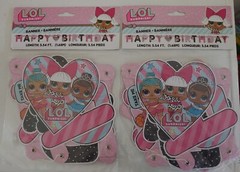 2 Packs LOL Surprise Dolls Happy Birthday 5.5ft Banners Girls Party Decoration