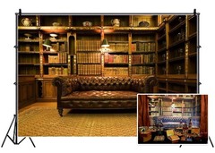 Leyiyi 8x6ft Photography Background Vintage Study Backdrop Royal Luxry Shelf …