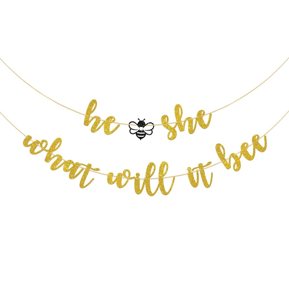 Halodete He or She What Will it Bee Banner, Bumble Bee Boy or Girl, Baby Show…