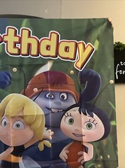 Maya the bee happy birthday backdrop 3 x 5
