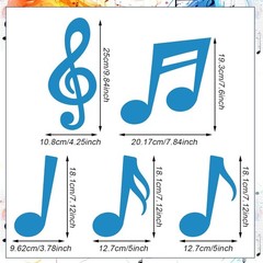 40 Pcs Multi-Color Music Notes Cutouts – Perfect Party Decor for All Occasions