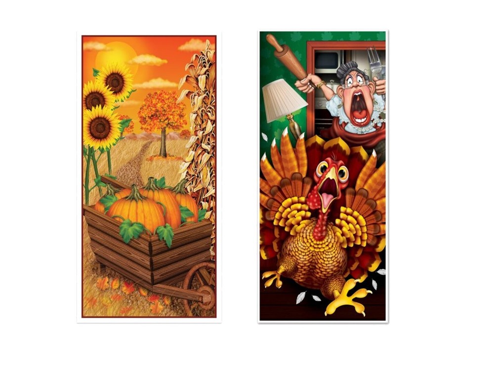 Fall & Thanksgiving 30» X 5′ Door Covers Party Decorations Pumpkin Sunflower