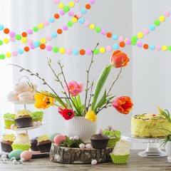 Fruit Green, Light Pink, Yellow, Orange, Purple and Blue,
