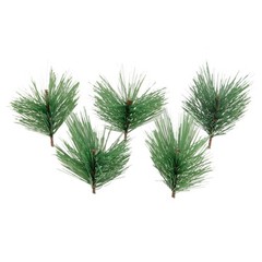 Yetaha 10PCS Artificial Pine Needle Branches, Fake Greenery Light Green