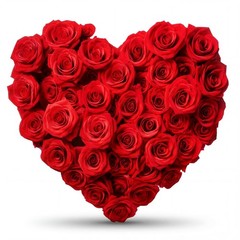 Bucherry 3.8 ft Red Roses Heart Cardboard Cutout Stand-up Life Size Large Hea…