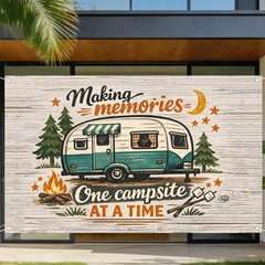 Polyester Retro Trailer Banner 71×43 – Perfect for Family Events & Parties