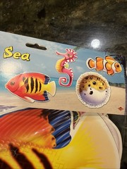 BEISTLE Under The Sea Fish Cutouts 3D Hanging Decoration Lot NIP SEALED