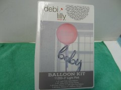 NEW Debi Lilly Design 3’ Light Pink & Silver baby Balloon Kit #11200