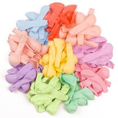 Balloons 50 pcs 5 Inch Small Mini Rainbow Color Latex Spring 5 inch Pastel