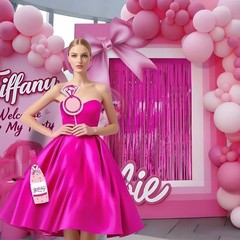 2 Pack Hot Pink Tinsel Fringe Curtain Backdrop Party Photo Booth Decorations New