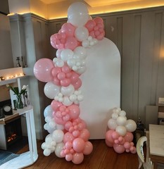 Pink Balloons, 60Pcs Pink and White Balloons,12in Light Pink Latex Balloons f…