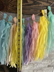 Pastel Rainbow Tissue Paper Tassel Garland for Party, Birthday, Wedding, Shower