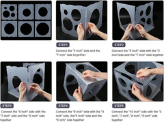 2-10 Inch Collapsible Plastic Balloon Sizer Box Cube, Balloon Size Measurement T