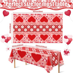 2 Pack Valentines Day Decorations – Valentines Decor – Disposable Plastic Valent