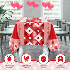 2 Pack Valentines Day Decorations – Valentines Decor – Disposable Plastic Valent