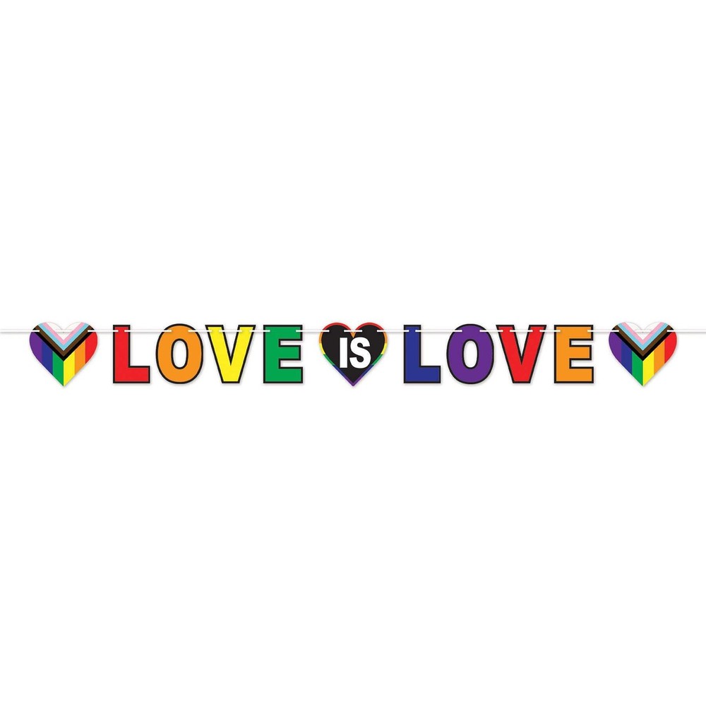 Beistle Love Is Love Streamer – Rainbow | Party Supply | Decoration