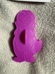 BARNEY Vintage Cookie Cutter And Honeycomb Pom Pom Nostalgia 90s Party Wilton