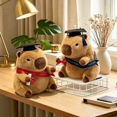 Graduation Capybara Plush Toy Soft Stuffed Animal Congrats Grad Gift