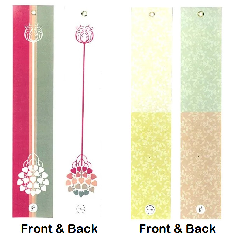 SET of 2 Pieces Japanese Wind Chime Tanzaku Paper Wind Catcher Stripe Made Japan