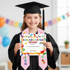 Kindergarten Graduation Stole Sash – 2 Pcs Kindergarten Graduation Decorations w