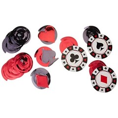 CASINO NIGHT SWIRL DECORATIONS (12) ~ Value Pack Party Supplies Multicolor – NEW
