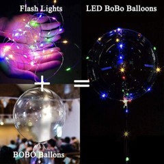 10 PCS Clear LED BOBO Balloons Decoration Light Up Party Birthday Wedding Xmas