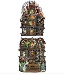 Jumbo Haunted House Cutouts, 2-Set Double-Sided Halloween Party Decorations, Spo