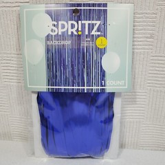 Spritz Backdrop Foil Curtain Blue 3′ x 8′ Party Decoration Fringe Shiny Tik Tok