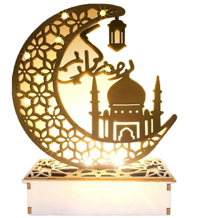 Ramadan Decorations for Home, Ramadan Lights, Eid Mubarak Decorations, 3D Wooden