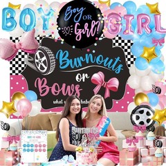 Gender Reveal Balloons & Confetti Set – 171 Pcs