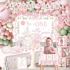 HAKOTI One Silly Goose Pink Decor