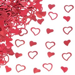60g Red Love Heart Table Confetti Valentines Day Foil Metallic Sequins Decor