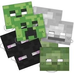 Assorted Minecraft Paper Masks (8 Count) – Adventure Faces For Kids