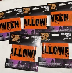 Halloween Warning Tape Orange Halloween Tape 5 Packs Spooky House Party Banner