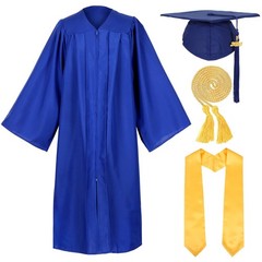 Unisex Matte Graduation Cap and Gown with Stole Honor Cords Set for High Scho…