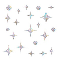 60 Pieces Static Window Clings Anti Collision Decals for Bird Star-60
