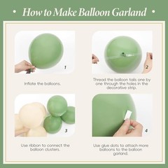 Sage Green Birthday Decorations with Gold Nude Sage Green Balloons Happy