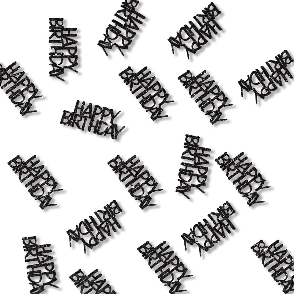 Black Glitter Confetti, 100Pcs Birthday Party Decor, Anniversary Crafts