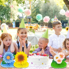 10 Pieces Sunflower Honeycomb Centerpiece Table Toppers, Autumn Summer Spring Bi