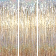 Voircoloria 3.3 x 6.6 ft Foil Fringe Backdrop Curtains, Tinsel Streamers Part…