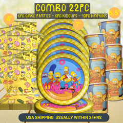 SIMPSONS GIFT BOX CAKE TOPPER CUPCAKE BALLOON BANNER SUPPLIES DECORATIONS