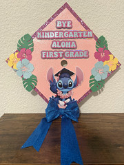 Bye Kindergarten Aloha First Grade Stitch Graduation Party Decoration grad hat
