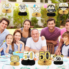 9 Pieces 50Th Anniversary Decorations 50Th Wedding Centerpieces for Tables Cheer