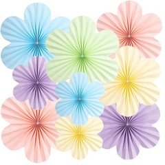 SUNBEAUTY Pastel Paper Flowers Decorations for Wall, Variety Pack,