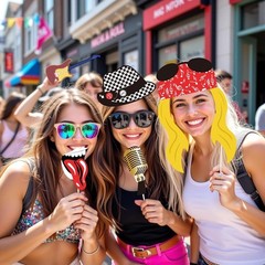 Rockstar-Themed 18 Pcs Party Props – Perfect for Celebrations and Photo Booths