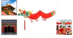 Festive 6.6 Feet Hanging 3D Chinese Dragon for Spring Festival Celebrations