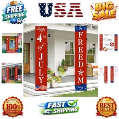 4th of July Decorations Red White and Blue Banner Outdoor Hanging American Fl…