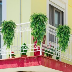 Sggvecsy 4 Pack Artificial Hanging Plants Fake Plant Faux Light Green