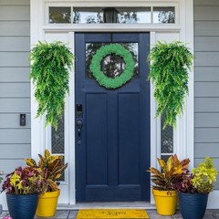 Sggvecsy 4 Pack Artificial Hanging Plants Fake Plant Faux Light Green